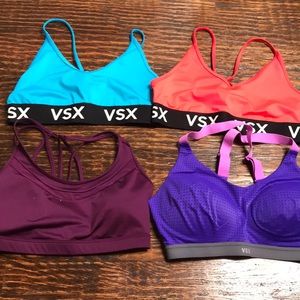 Lot of four Victoria’s Secret sports bras sz -M